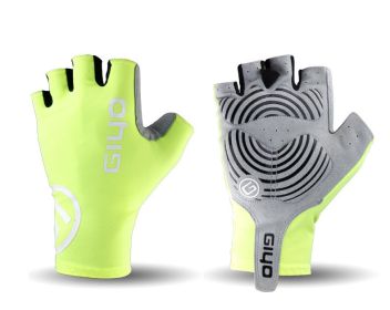 Men's And Women's Outdoor Cycling Gloves (Option: Yellow-Short Finger-2XL)