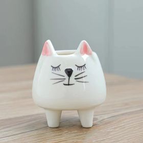 High Temperature Hand Painting Cartoon Animal Flowerpot (Option: Qd7)