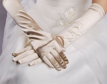 Bridal Gloves Wedding Dress Show Banquet (Color: Champagne)