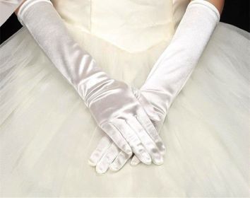 Bridal Gloves Wedding Dress Show Banquet (Color: Beige)