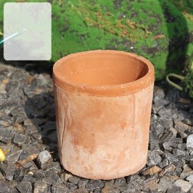 Thick Clay Earthen Pot Breathable Succulents Outdoor Balcony Soil Ceramic Basin (size: small)
