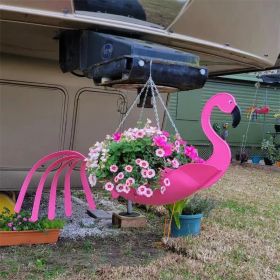 Gardening Colorful Animal Bird Rooster Flower Pot Pendant (Option: Flamingo)