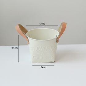 Home Garden Letter Metal Pots (Option: Small Size)