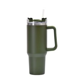 1200ml Stainless Steel Mug Coffee Cup Thermal Travel Car Auto Mugs Thermos 40 Oz Tumbler with Handle Straw Cup Drinkware New In (Color: Y, Capacity: 1200ml)
