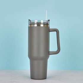 1200ml Stainless Steel Mug Coffee Cup Thermal Travel Car Auto Mugs Thermos 40 Oz Tumbler with Handle Straw Cup Drinkware New In (Color: P, Capacity: 1200ml)
