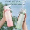 Spray Water Bottle For Outdoor Sport Fitness Water Cup Large Capacity Spray Bottle BPA Free Drinkware Travel Bottles Kitchen Gadgets Eco-Friendly Larg