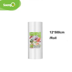 saengQ vacuum bags for food Vacuum Sealer Food Fresh Long Keeping 12+15+20+25+30cm*500cm Rolls/Lot bags for vacuum packer (size: 12*500cm)