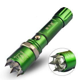 Aluminum Alloy Rechargeable Focusing LED Flashlight (Option: Single Flashlight Green)