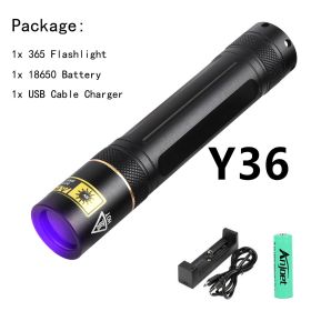 Y36 365nm 8006 365nm UV Fluorescent Agent Detection Woods Lamp Flashlight (Option: B)