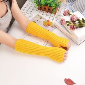 Sleeves Korean Knitted Women's Thermal Insulation (Option: Ginger-One size)