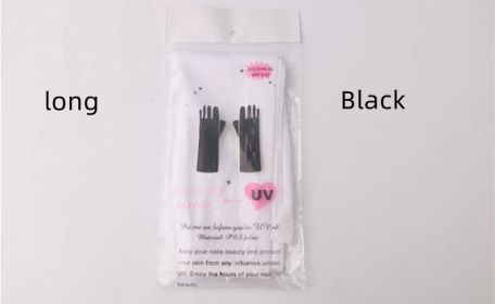 Nail Enhancement Tools UV Resistant Gloves (Option: Black-Long)