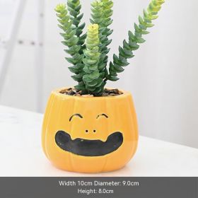 Halloween Succulent Flower Pot Ceramic Flower Pot Aromatherapy (Option: Happy-Without Plants)