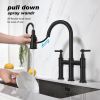 Transition bridge kitchen faucet with pull-down nozzle