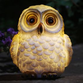 Outdoor Lawn Garden Solar Energy Animal Resin Lamp (Option: Owl lamp)