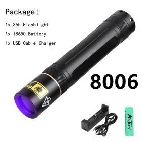 Y36 365nm 8006 365nm UV Fluorescent Agent Detection Woods Lamp Flashlight (Option: D)